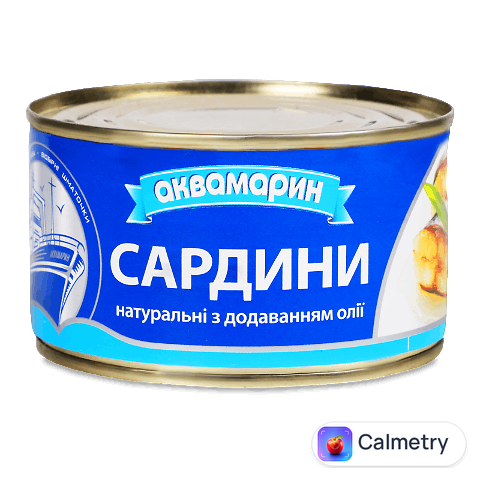 Сардини «Аквамарин» натуральні з додаванням олії, 230г