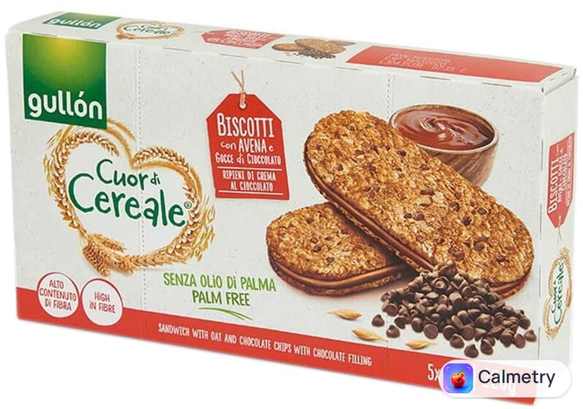 Печиво Gullon Cuor di Cereale Вівсяне з горіховим кремом 220 г