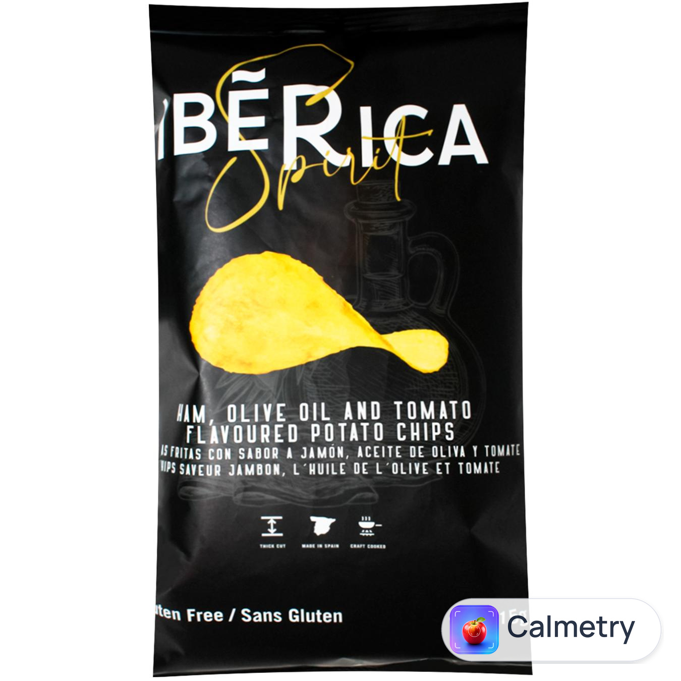 Чипси картопляні Iberica Spirit з хамоном, оливковою олією та томатами 115г
