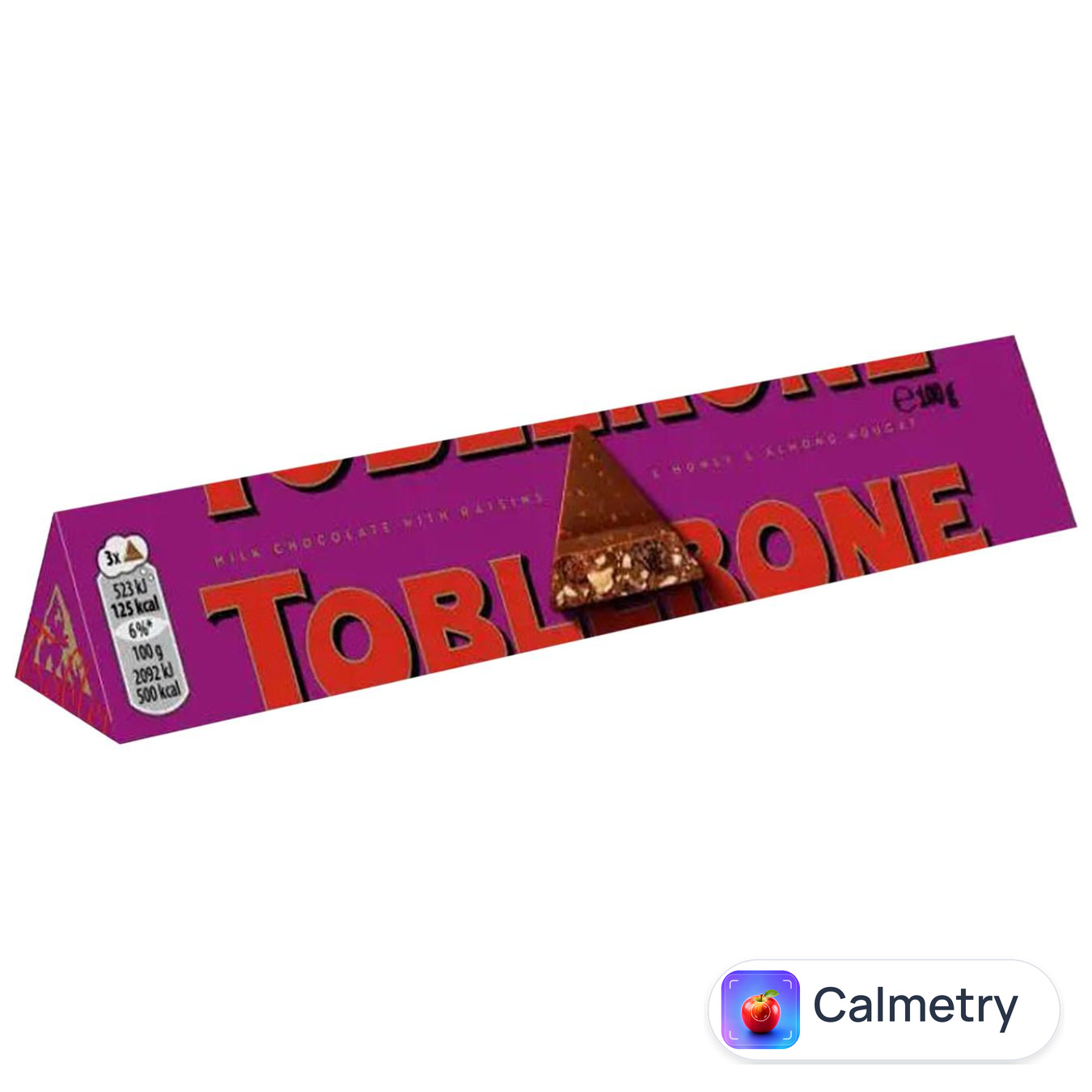 Шоколад молочний Toblerone з родзинками та медово-мигдальною нугою 100г