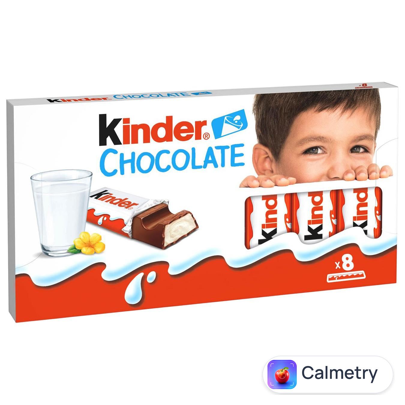 Шоколад молочний Kinder® Chocolate з молочною начинкою 8шт 100г
