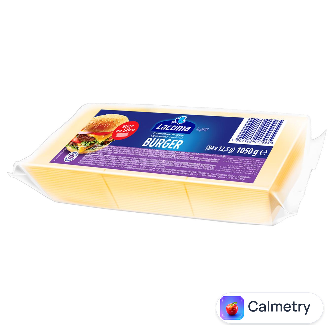 Сир плавлений Lactima Burger скибочки 1050г