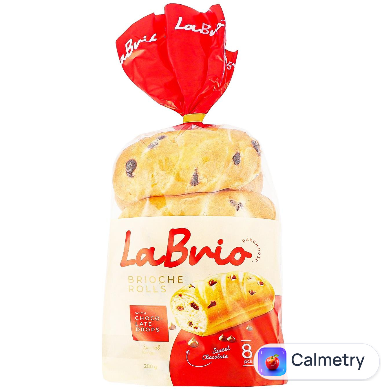 Булочка LaBrio Бріош з шоколадними краплями 280г — фото продукту