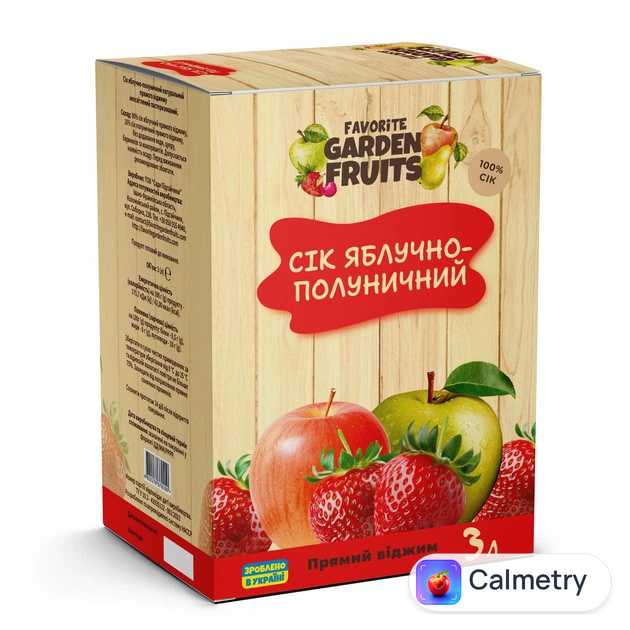 Сік Favorite Garden Fruits Яблучно-полуничний прямого віджиму 3 л