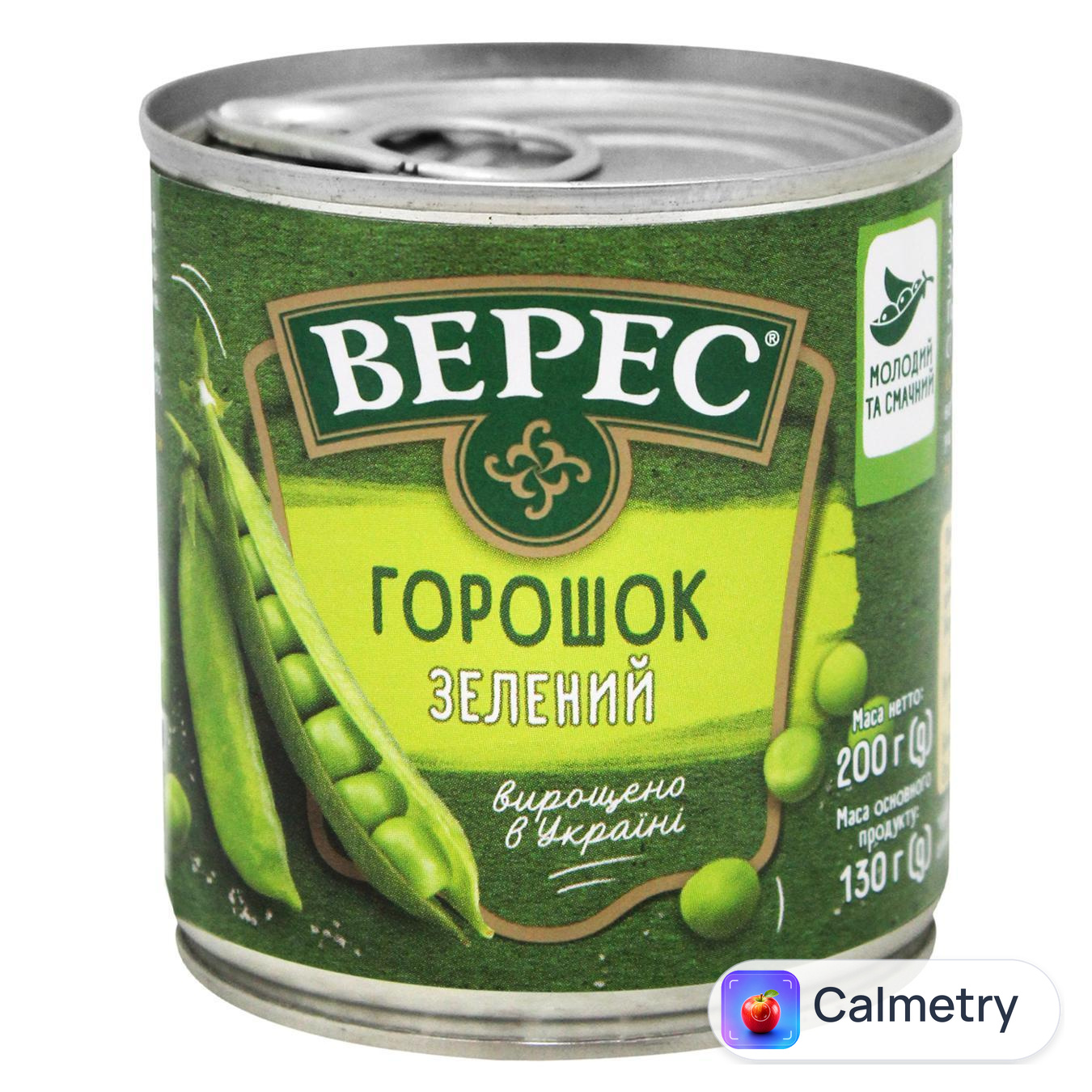 Горошок зелений Верес 200г — фото продукту