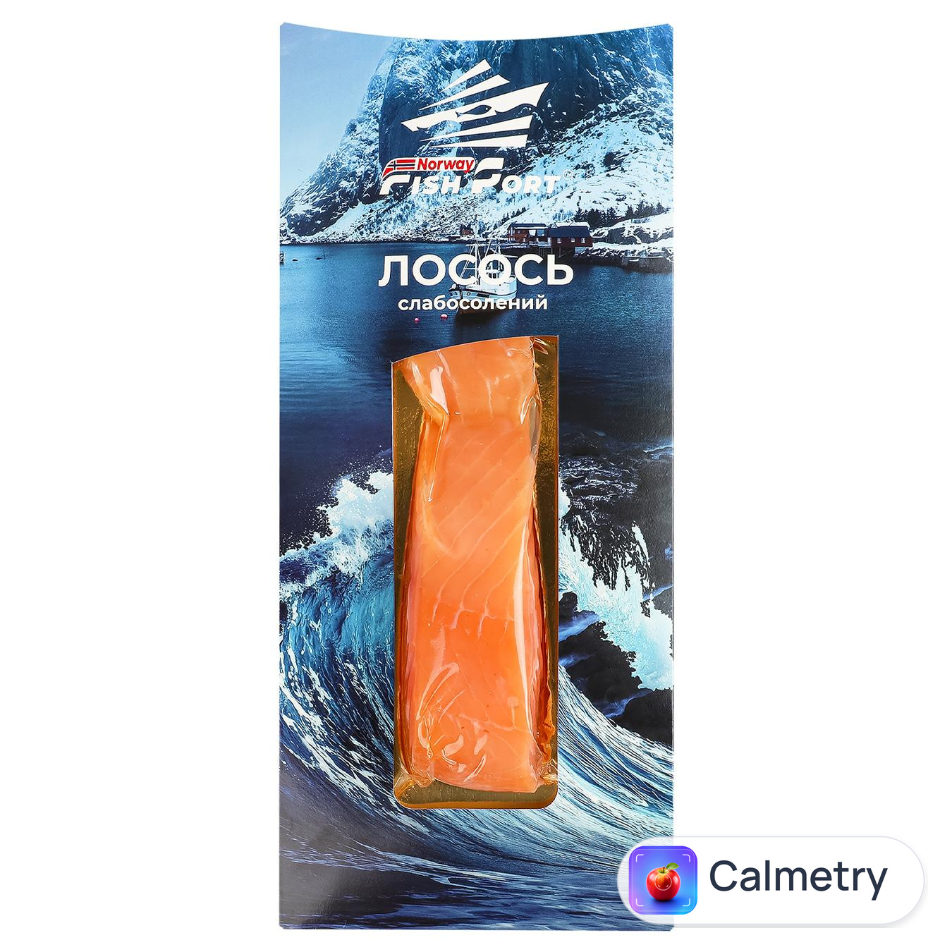 Лосось Fish Port шматок слабосолений на шкірі 130г