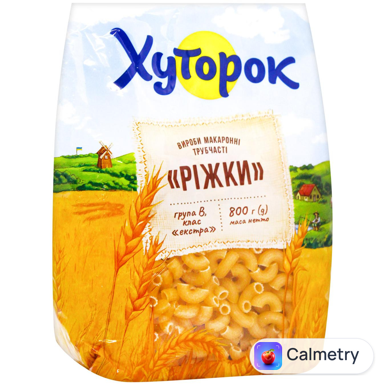 Макаронні вироби Хуторок Ріжки 800г — фото продукту