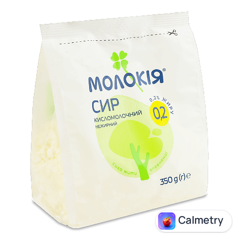 Сир кисломолочний «Молокія» нежирний 0,2%, 350г