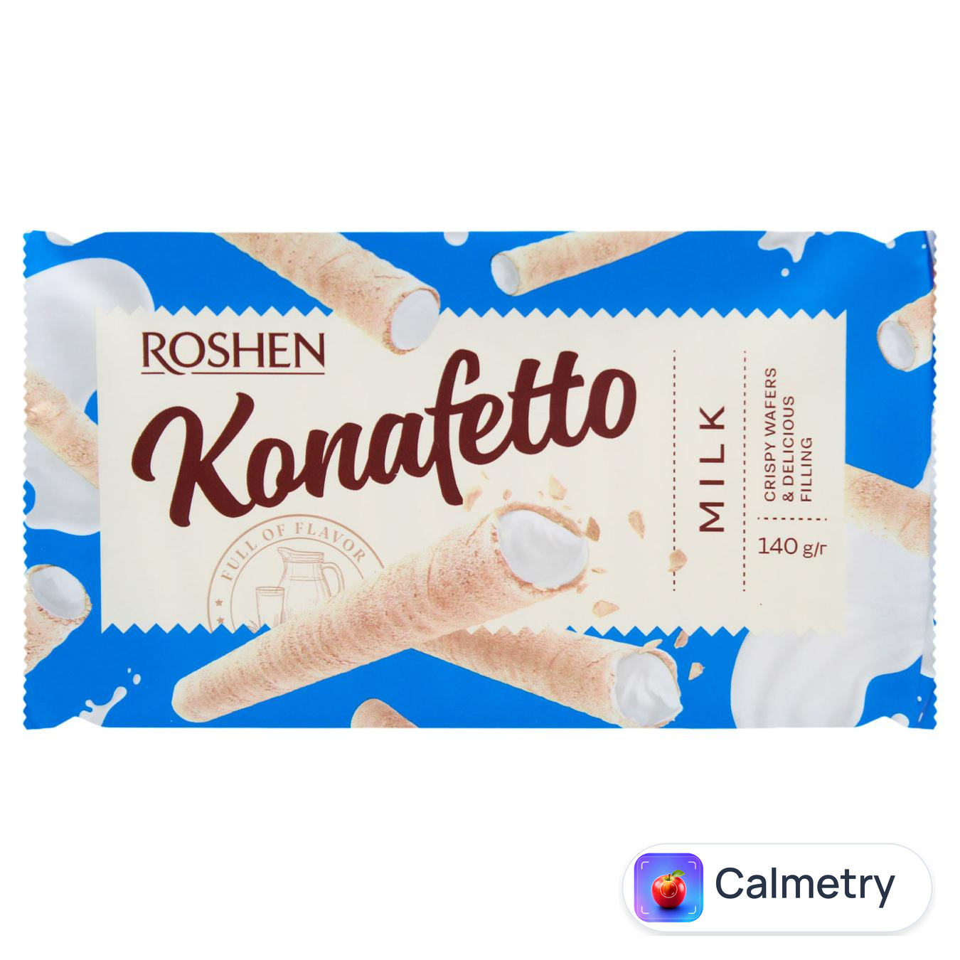 Трубочки вафельні Roshen Konafetto з молочною начинкою 140г