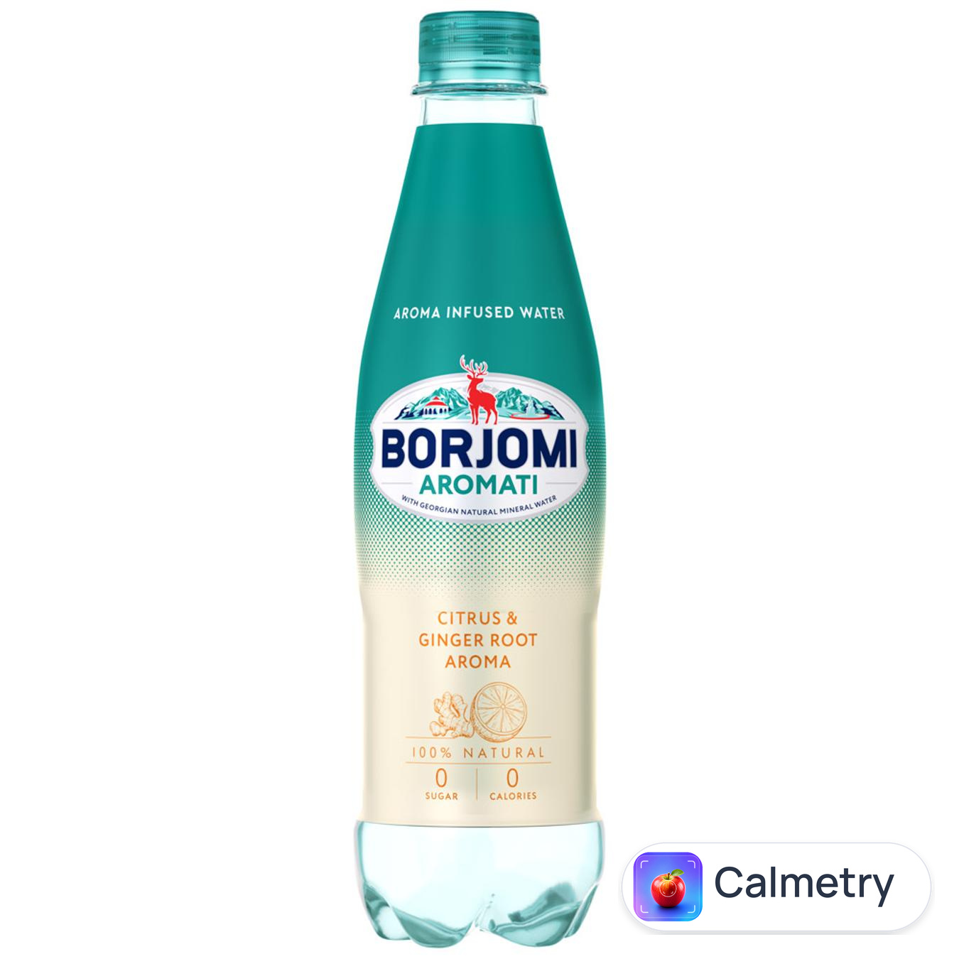 Напій сильногазований Borjomi Aromati з ароматом цитрусових та кореню імбиру 0,5л — фото продукту