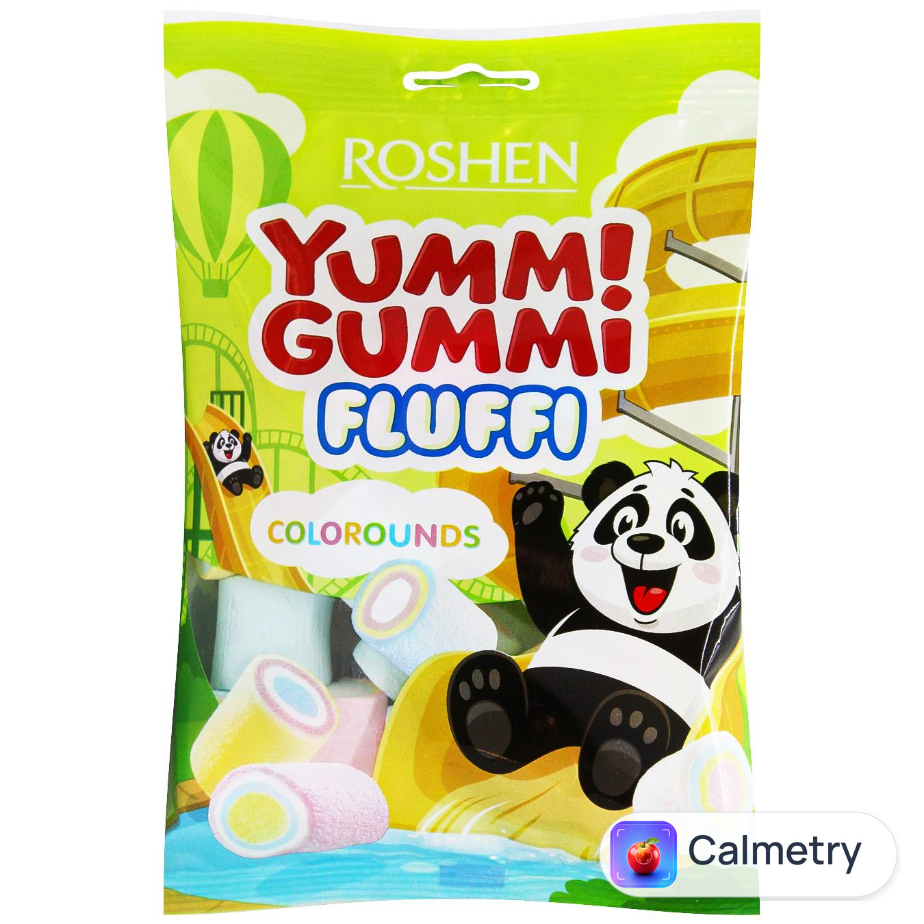 Цукерки маршмеллоу Yummi Gummi Fluffi Colorounds 65г — фото продукту