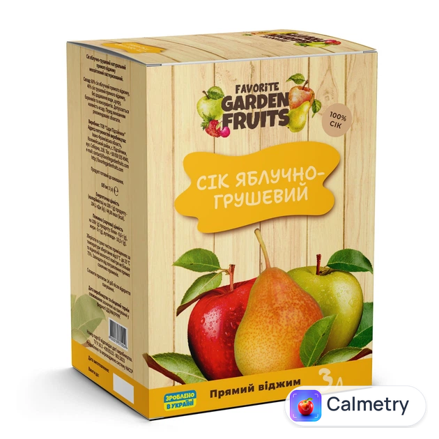 Сік Favorite Garden Fruits Яблучно-грушевий прямого віджиму 3 л