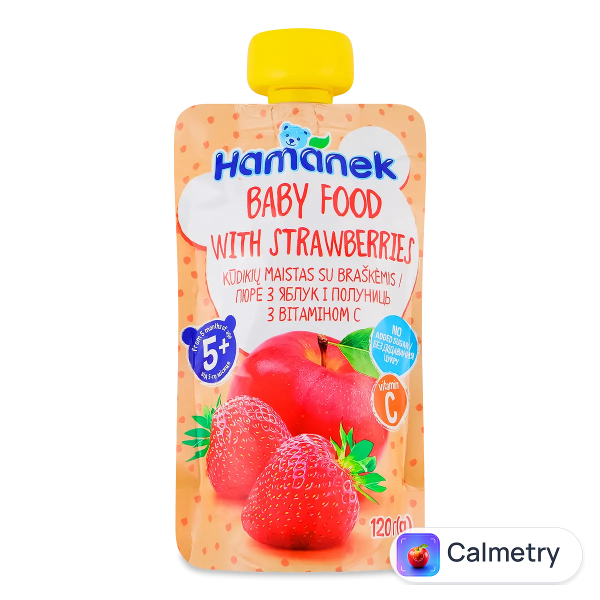 Пюре Hamanek яблуко з полуницею 120г
