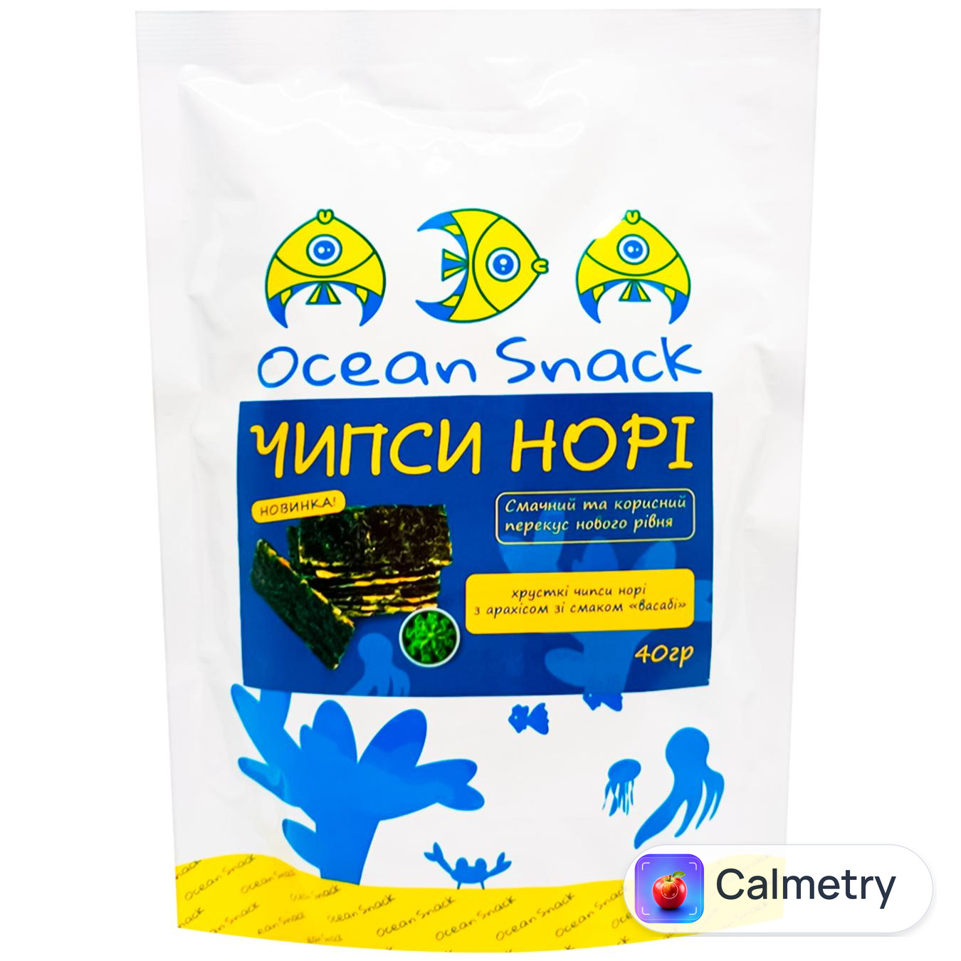 Чипси норі Ocean Snack з арахісом зі смаком васабі 40г