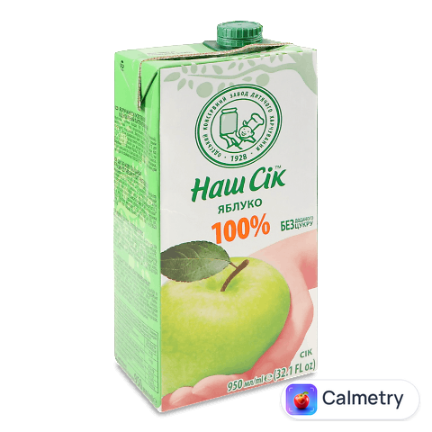 Сік «Наш Сік» яблучний освітлений, 0,95л