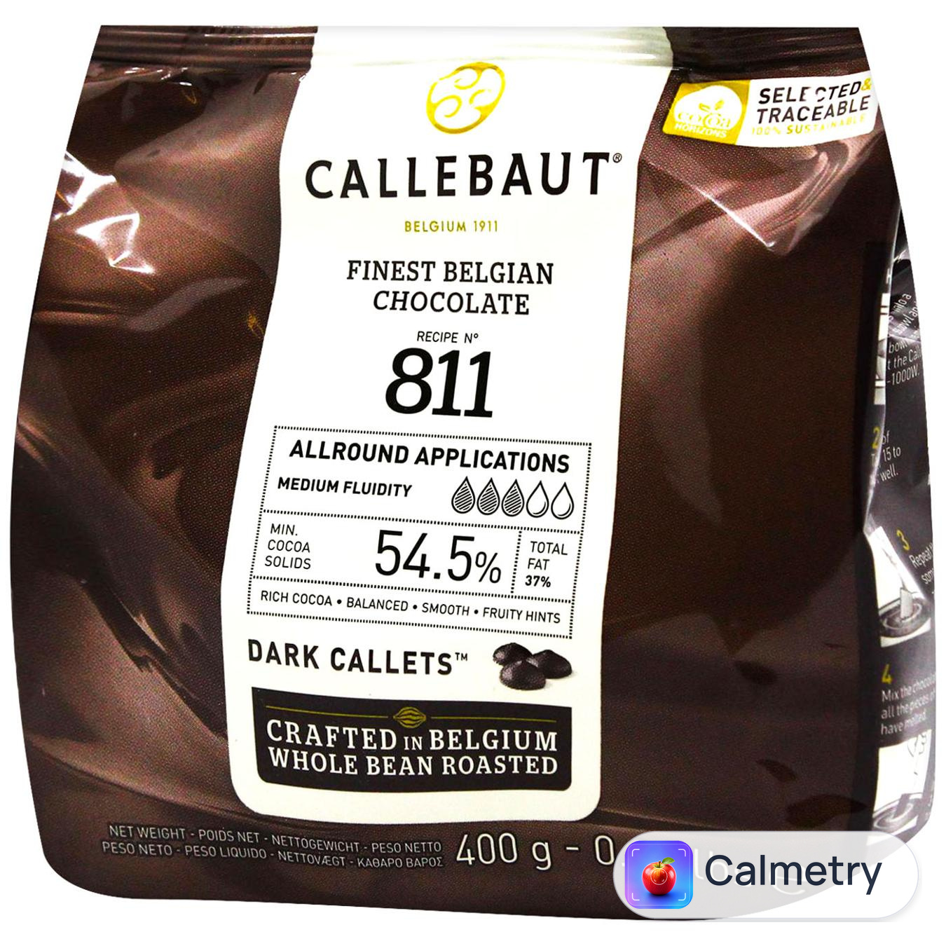 Шоколад чорний Callebaut Каллети 54,5% 400г