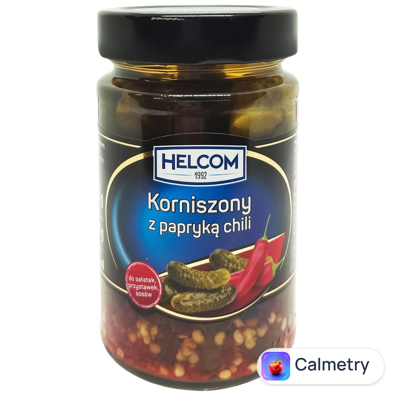 Огірки Helcom корнішони мариновані з перцем чилі 327мл