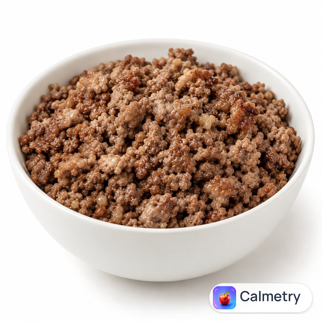 Яловичий фарш 20% жиру, смажений