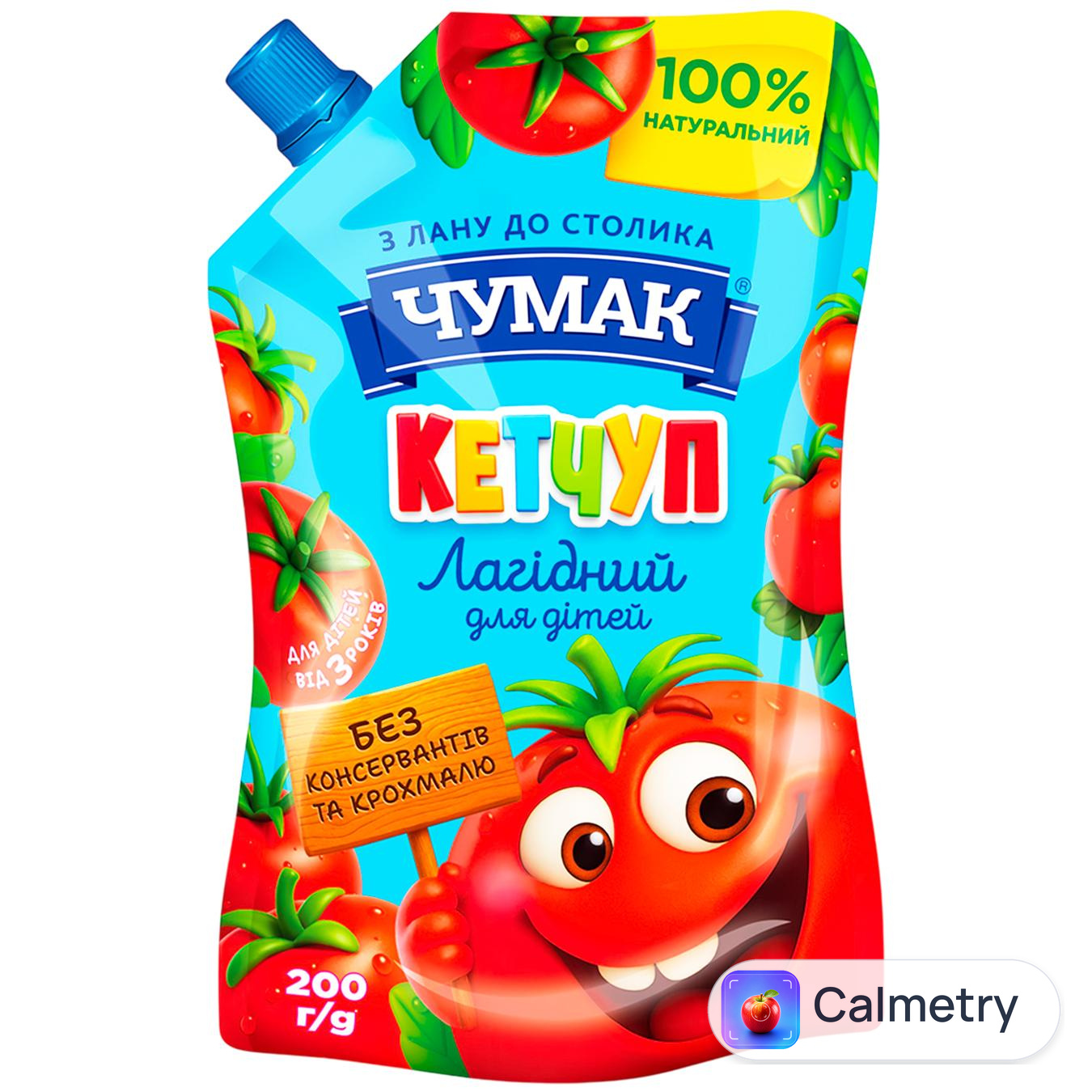 Кетчуп Чумак Лагідний для дітей 200г — фото продукту