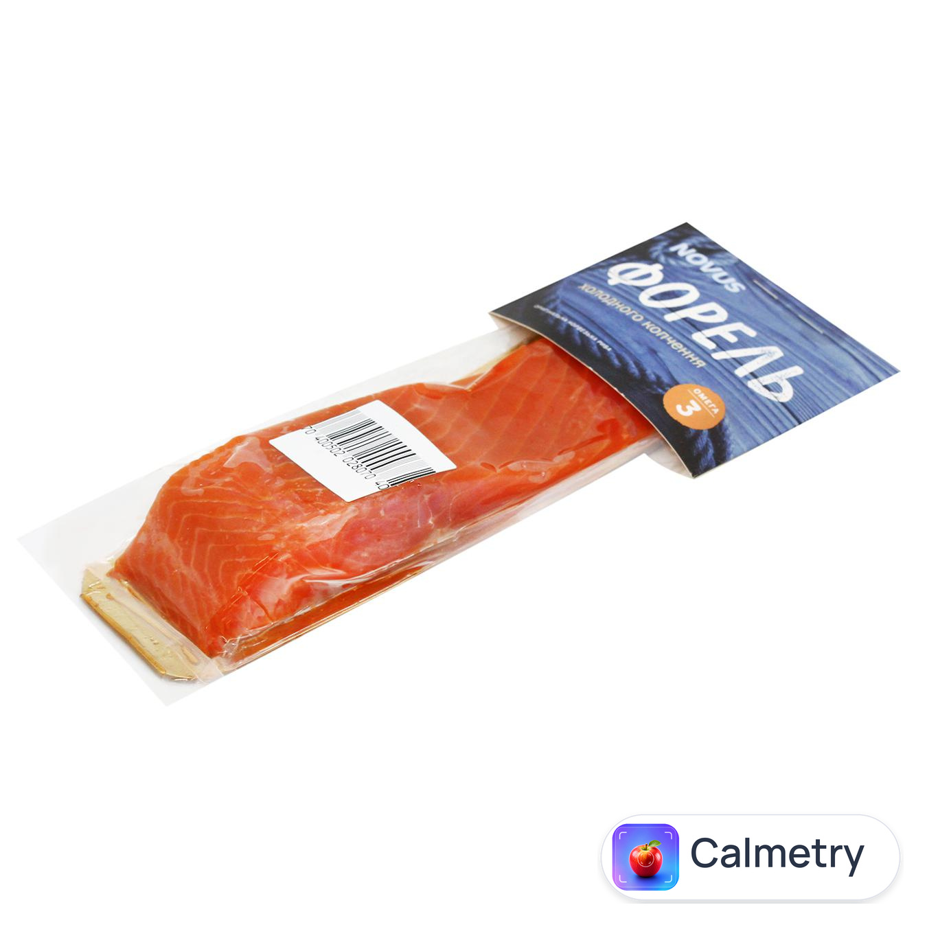Форель Novus філе-шматок зі шкірою холодного копчення 180г — фото продукту