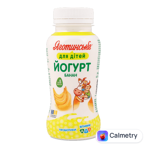 Йогурт Яготинське для дітей Банан з вітамінами 1,5%, 185г