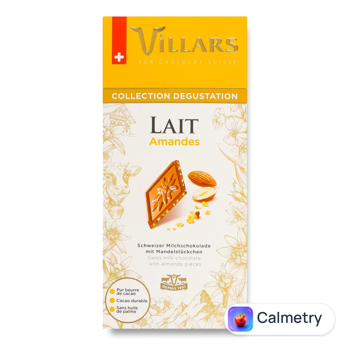 Шоколад молочний Villars з мигдалем 100г