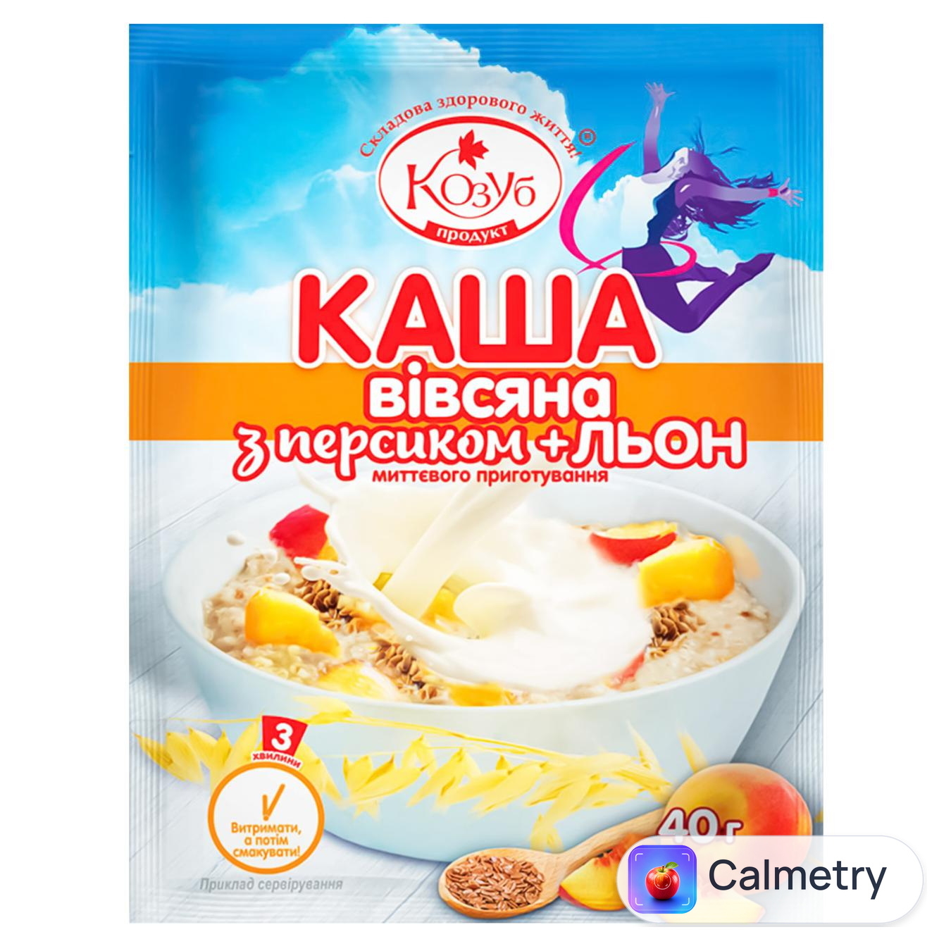 Каша Козуб вівсяна з персиком і насінням льону 40г Козуб Продукт
