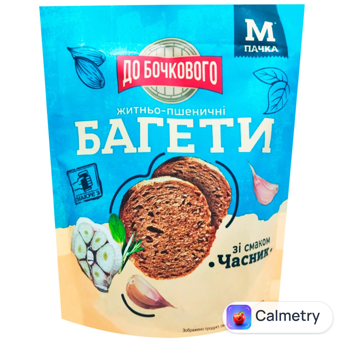 Сухарики До Бочкового Багети житньо-пшеничні зі смаком Часник 80г