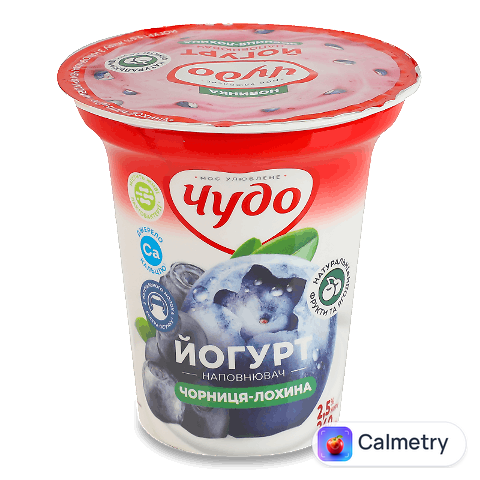Йогурт Чудо Чорниця-лохина 2,5% стакан, 240г