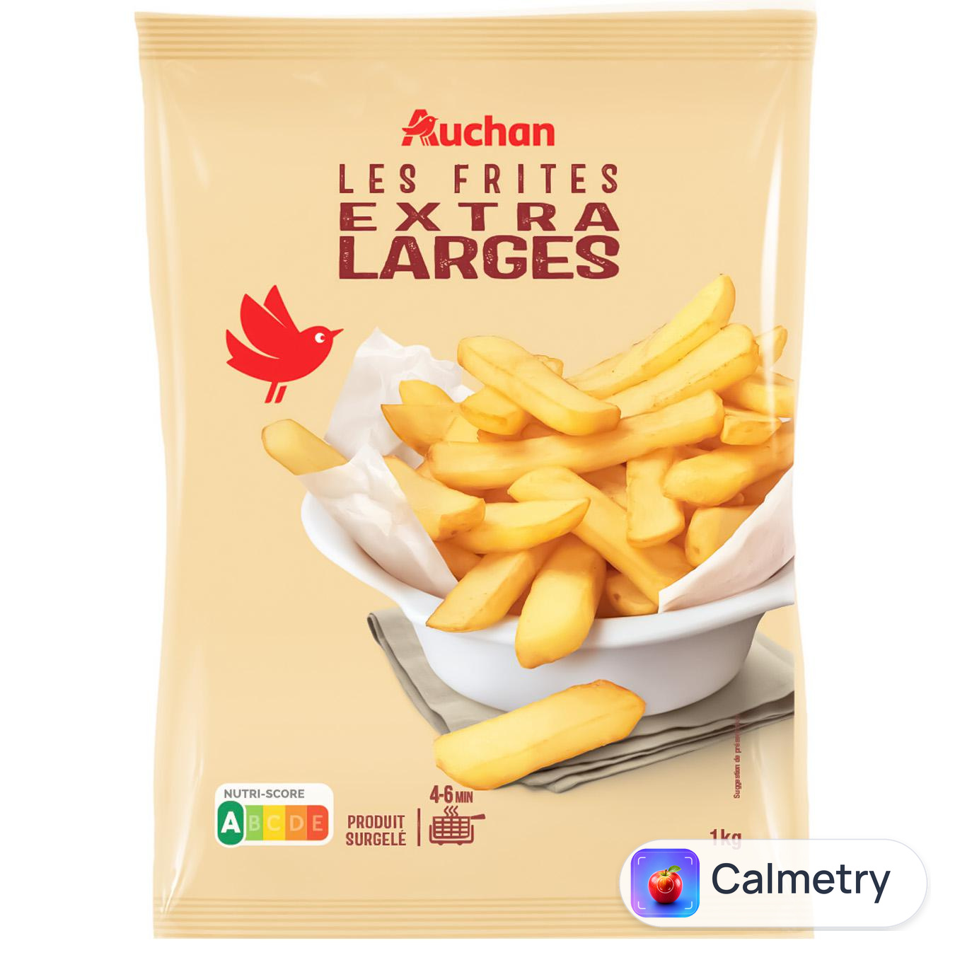 Картопля фрі Auchan велика заморожена 1кг