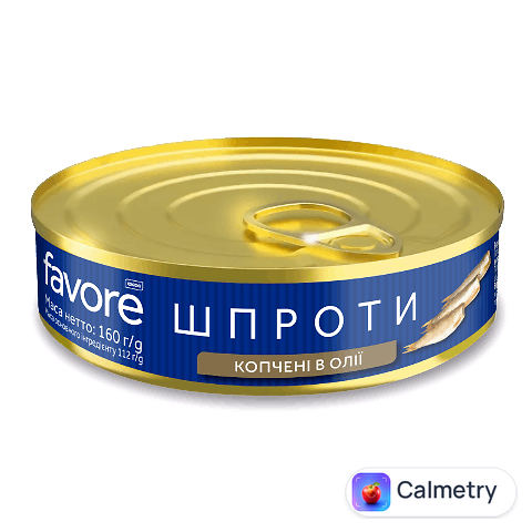 Шпроти Favore в олії з/б з ключем, 160г