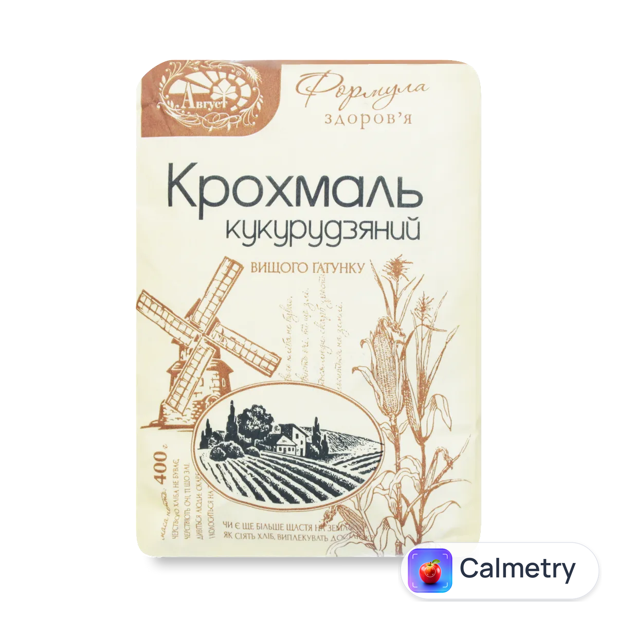 Крохмаль «Август» «Формула здоров'я» кукурудзяний 400г