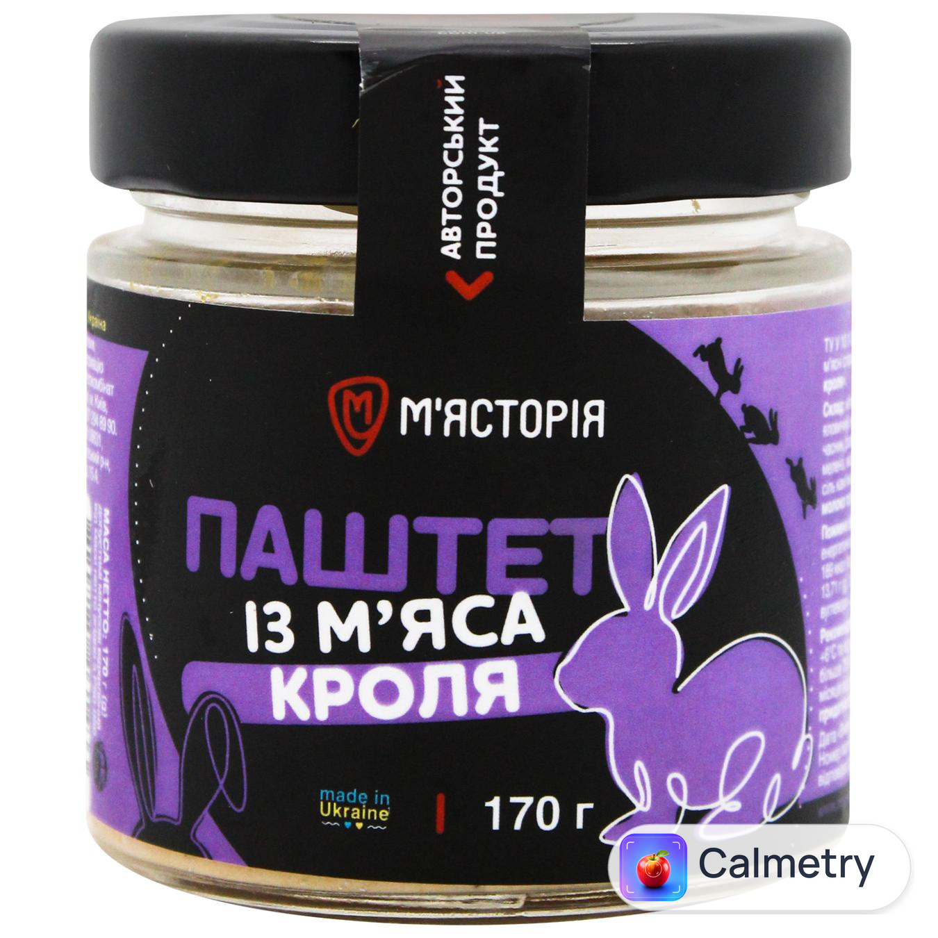 Паштет М'ясторія із м'яса кролика 170г