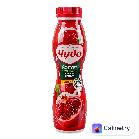 Йогурт Чудо Малина гранат 2,5%, пляшка, 260г