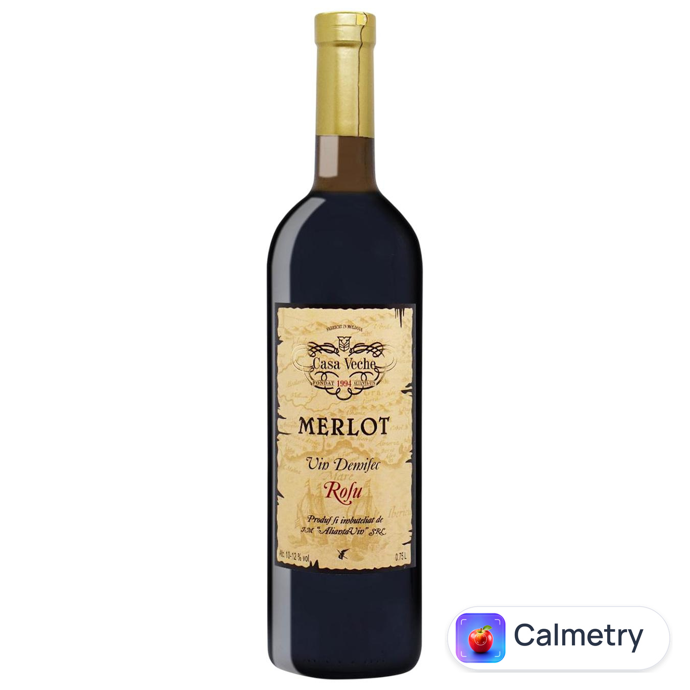 Вино Casa Veche Merlot червоне напівсухе 10-12% 0,75л