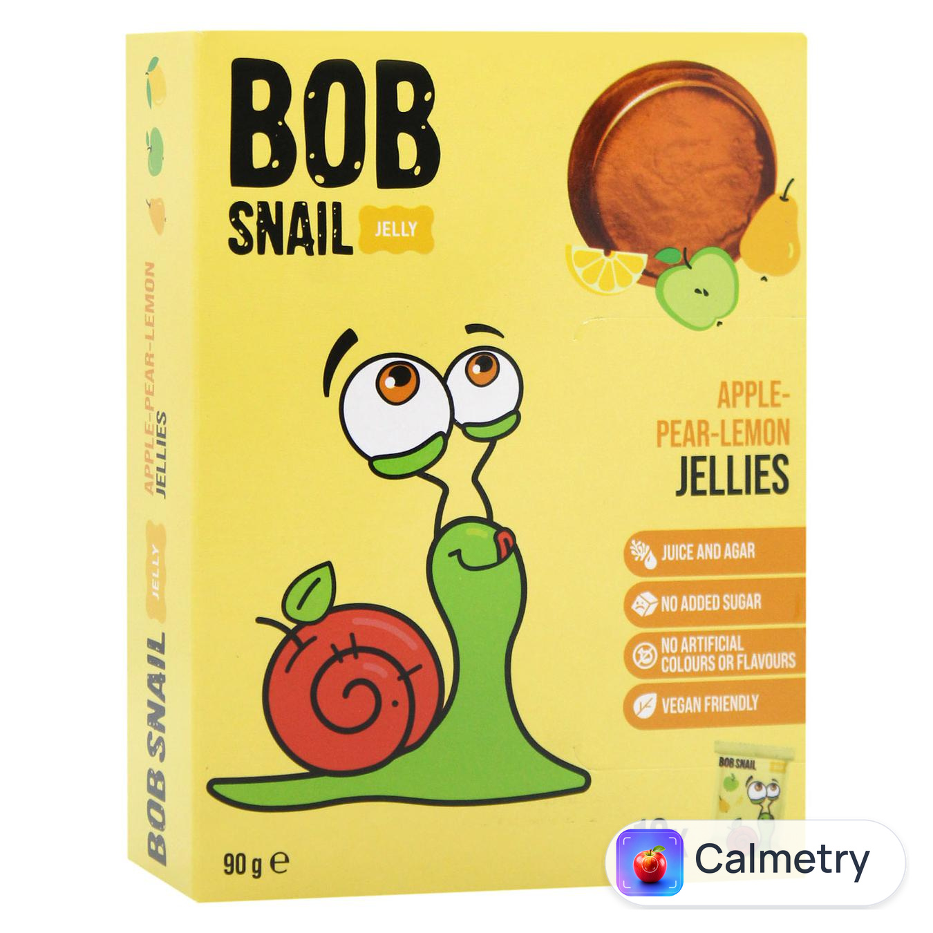 Мармелад Bob Snail яблуко-груша-лимон 90г — фото продукту
