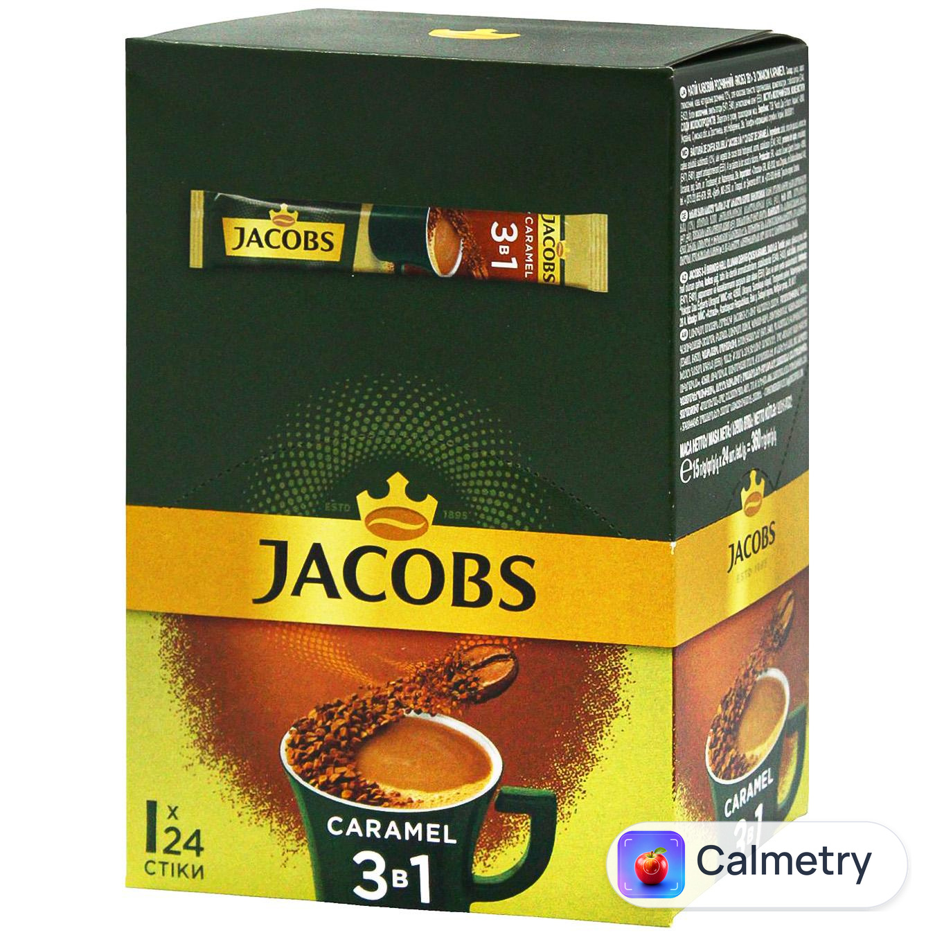 Напій кавовий Jacobs 3в1 Карамель 15г*24шт