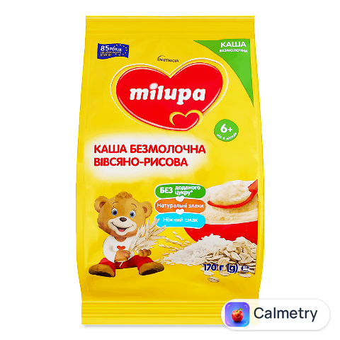 Каша вівсяно-рисова Milupa безмолочна суха, 170г
