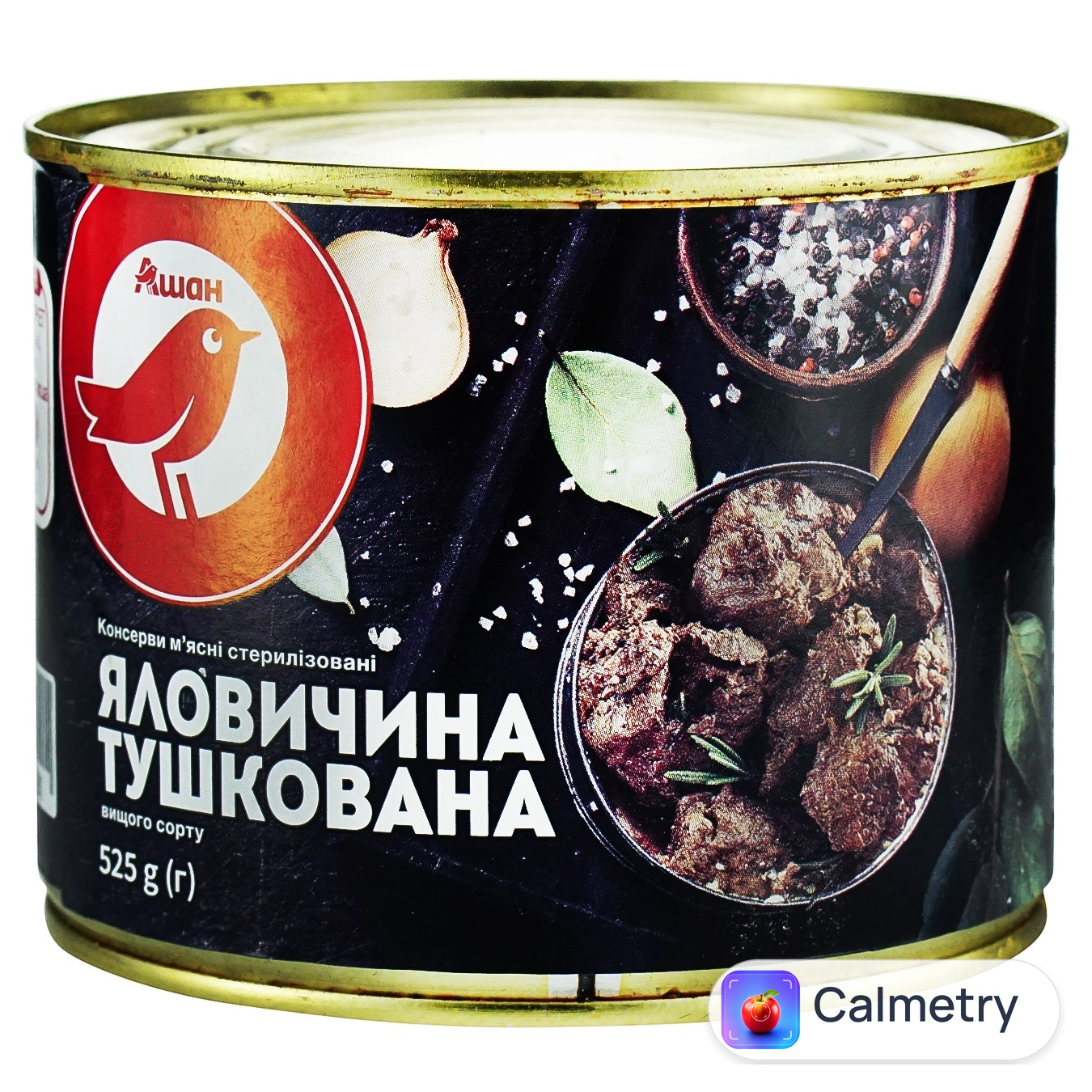Яловичина Auchan тушкована 525г