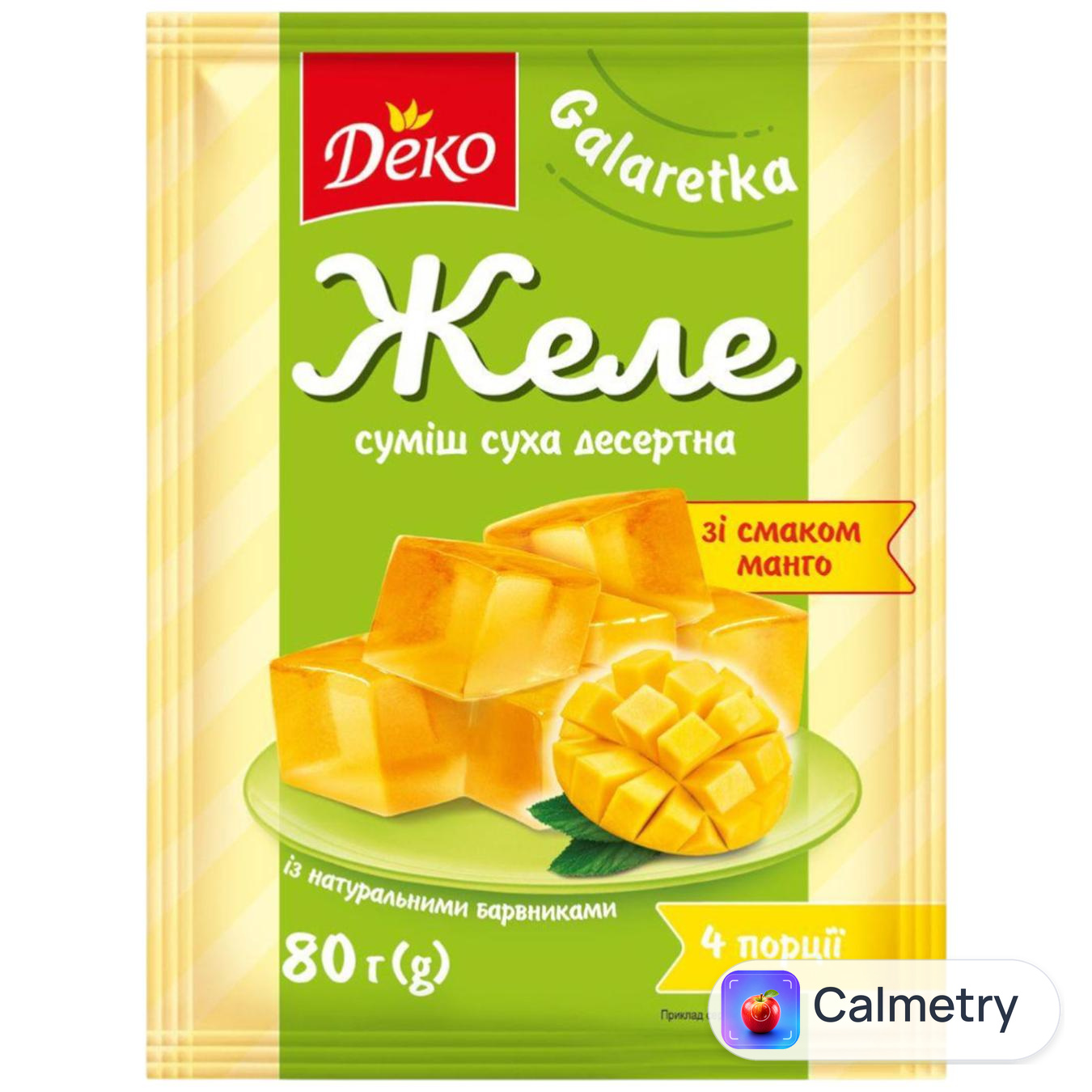 Желе Деко зі смаком манго 80г Deko