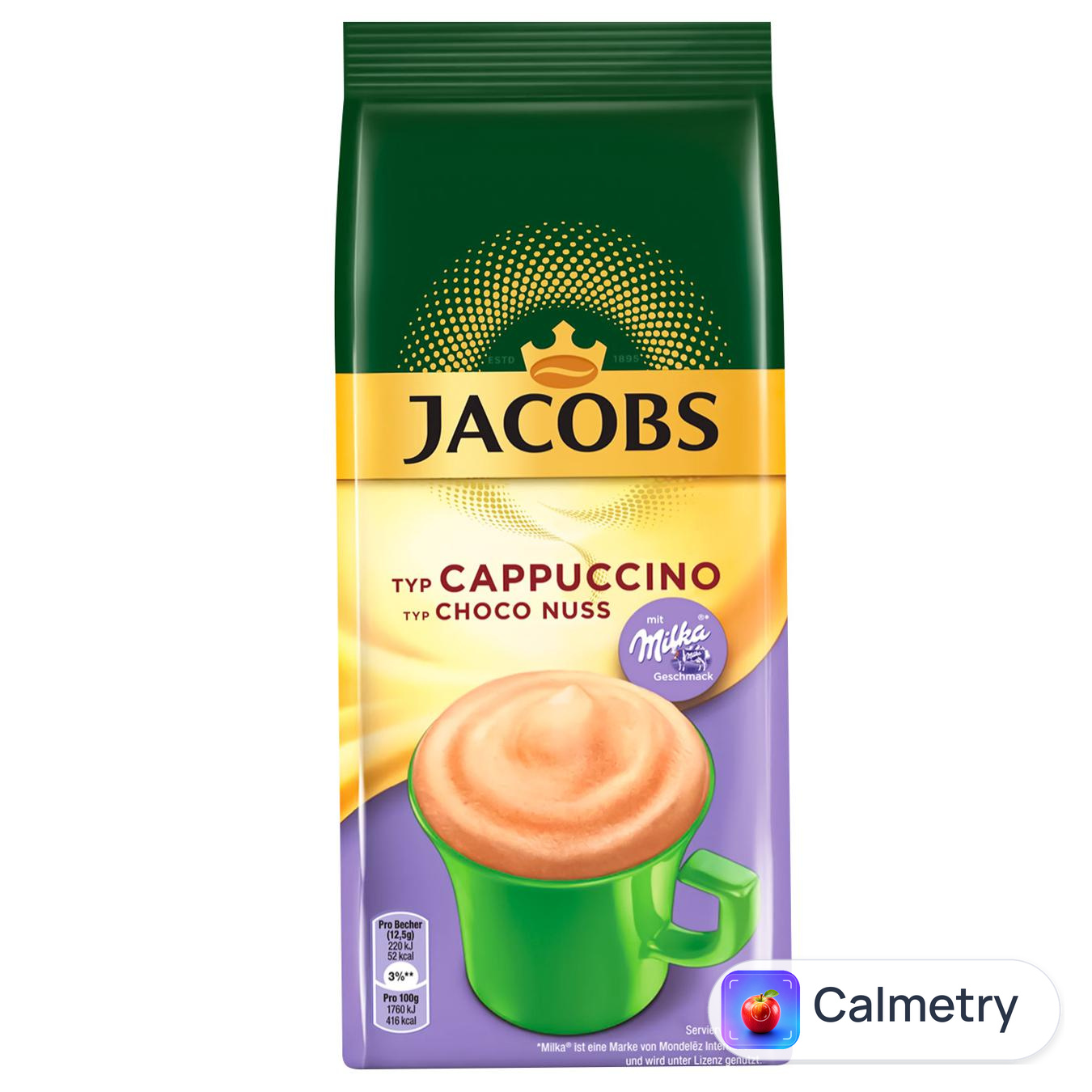 Напій кавовий Jacobs Cappuccino Фундук з какао 500г
