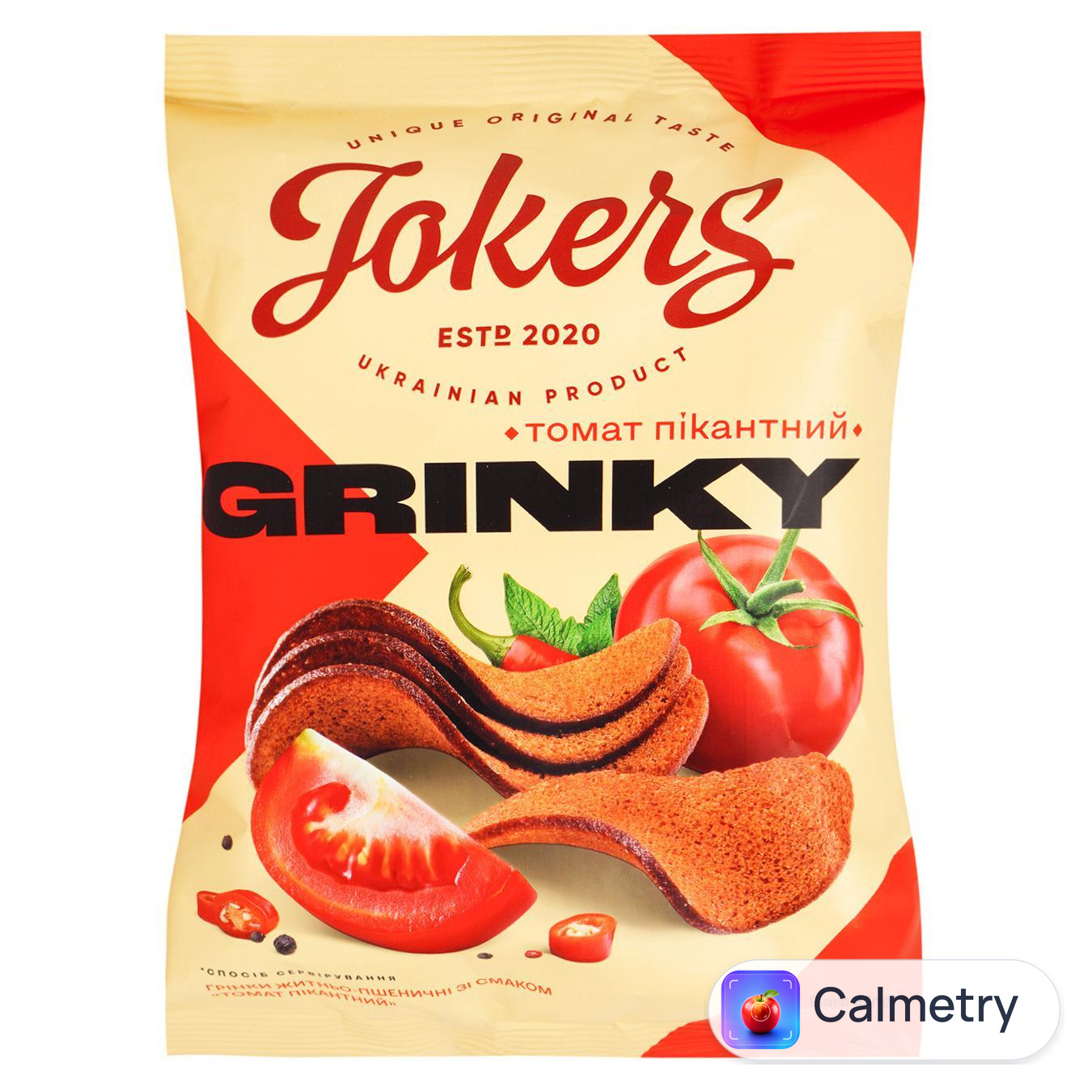Грінки Jokers зі смаком пікантного томату 80г — фото продукту