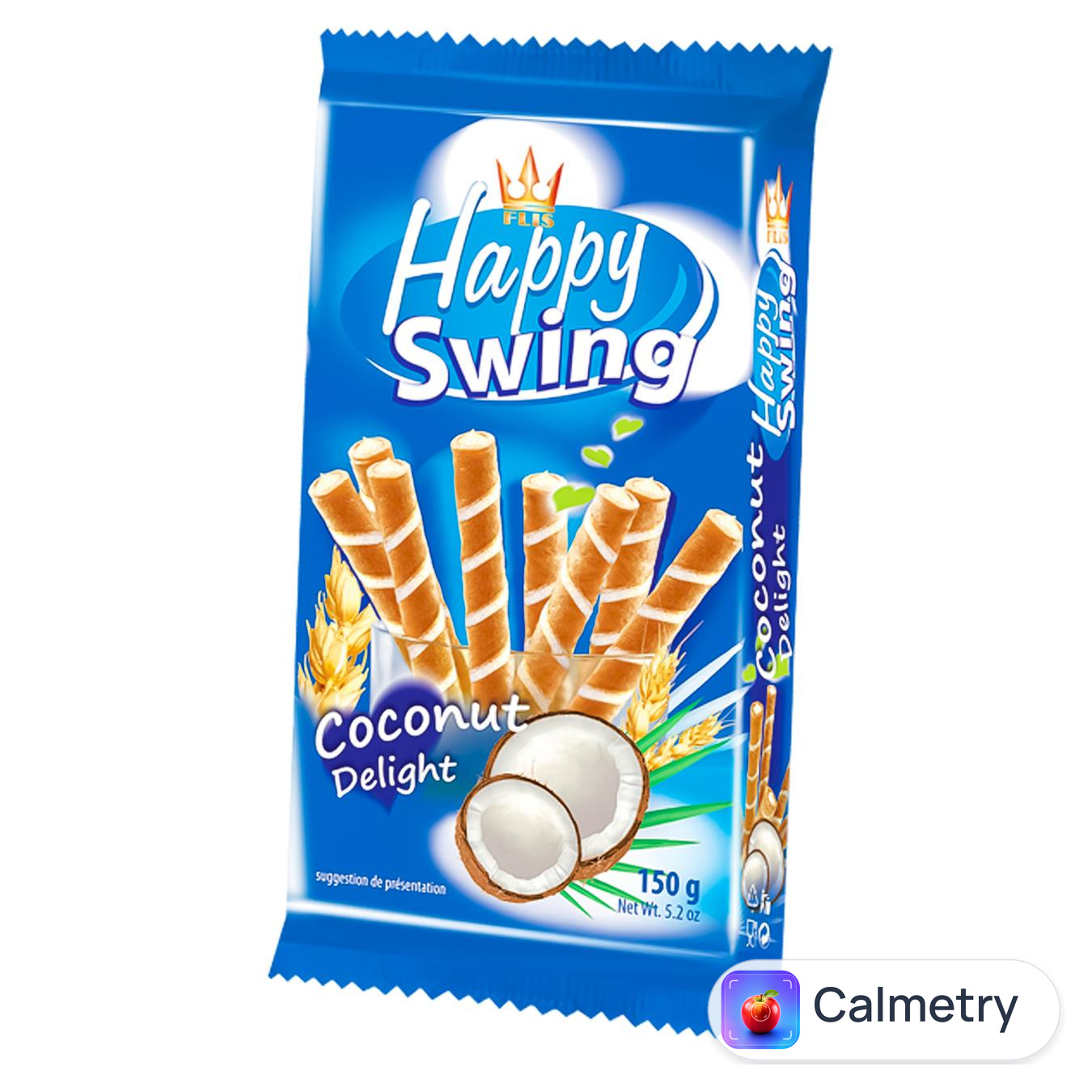 Трубочки вафельні Flis Swing з кокосовою начинкою 150г