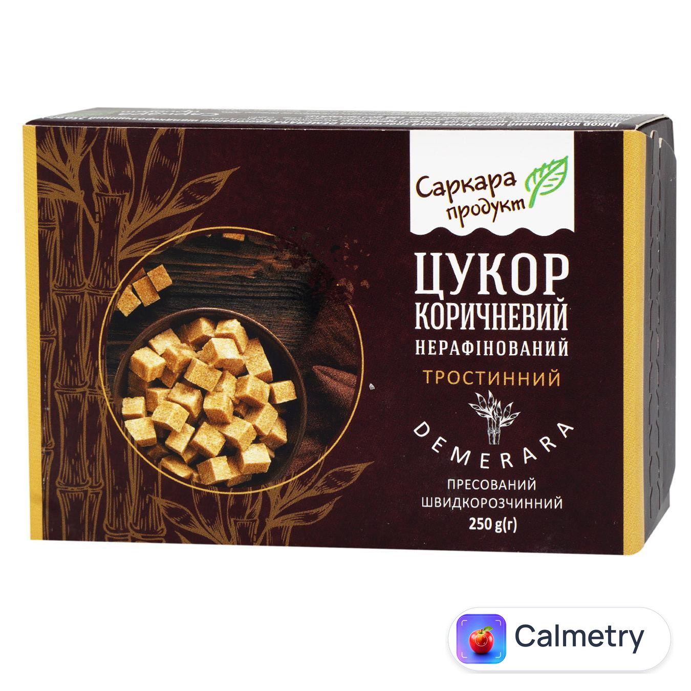 Цукор Саркара продукт коричневий нерафінований тростинний пресований 250г — фото продукту