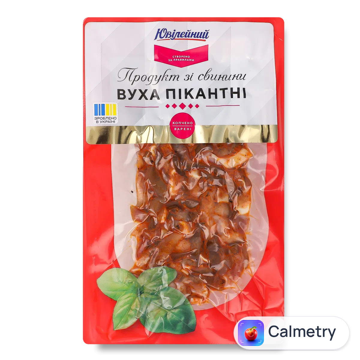 Продукт із свинини «Ювілейний» «Вуха пікантні» варено-копчені 0,1кг