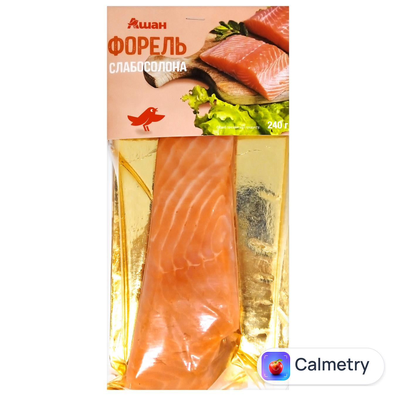 Форель Auchan філе-шматок слабосолена 240г