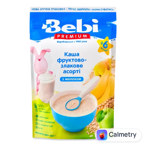 Каша Bebi молочна фруктово-злакове асорті
