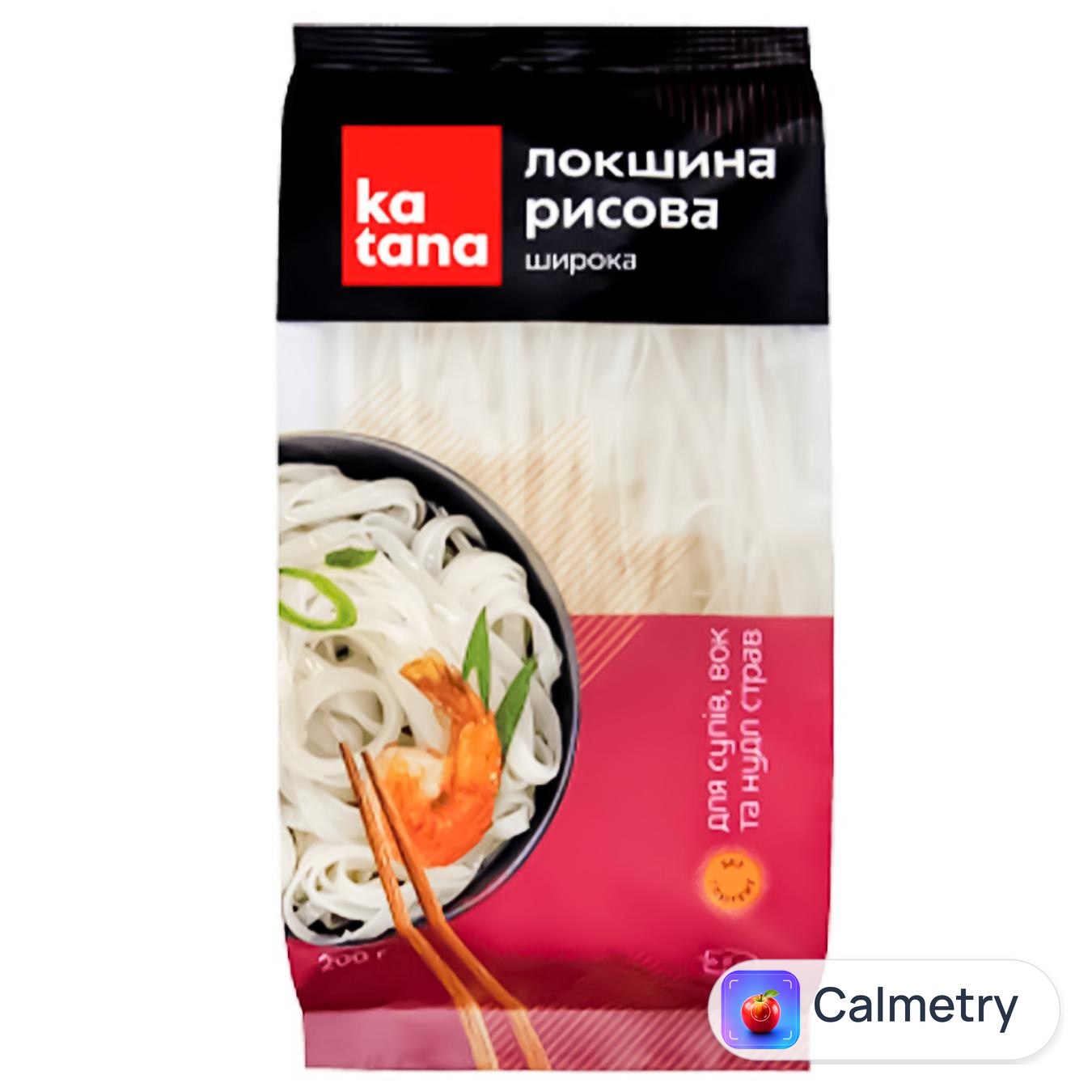 Макаронні вироби Katana Локшина рисова широка 200г — фото продукту