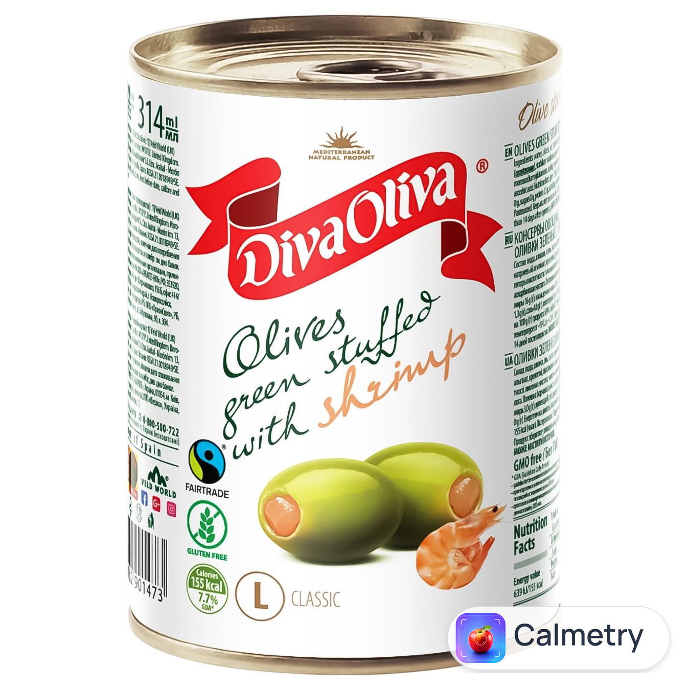Оливки Diva Oliva з креветкою 314мл