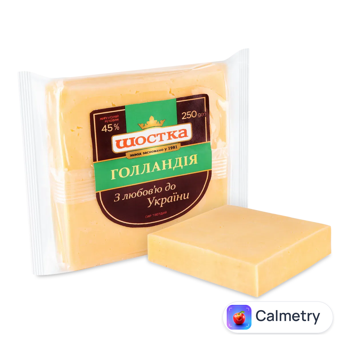 Сир «Шостка» «Голландія» твердий 45%